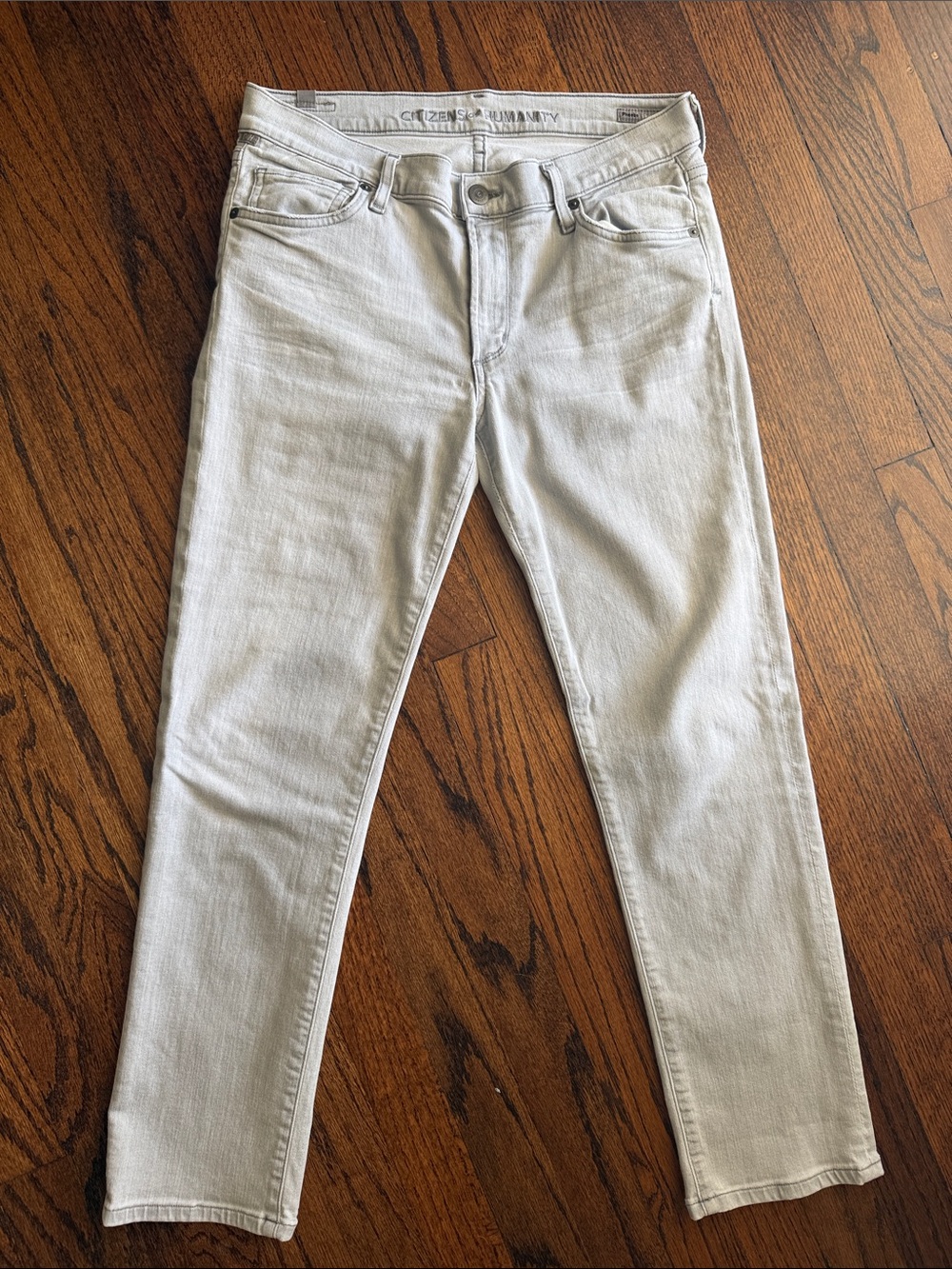 Citizens Of Humanity Light Gray Slim Straight Jeans